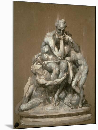 Study for the Sculpture 'Ugolino and His Children', 1860-Jean-Baptiste Carpeaux-Mounted Giclee Print