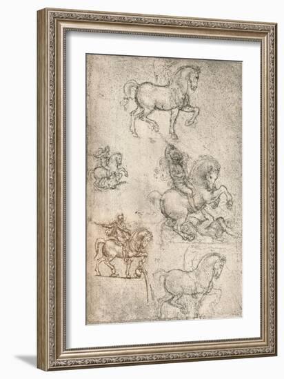 Study for the Sforza Monument, c1482-c1499 (1883)-Leonardo Da Vinci-Framed Giclee Print