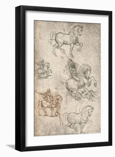 Study for the Sforza Monument, c1482-c1499 (1883)-Leonardo Da Vinci-Framed Giclee Print