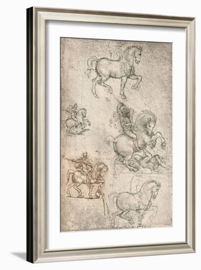 Study for the Sforza Monument, c1482-c1499 (1883)-Leonardo Da Vinci-Framed Giclee Print