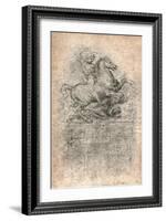 Study for the Sforza Monument, c1482-c1499 (1883)-Leonardo Da Vinci-Framed Giclee Print