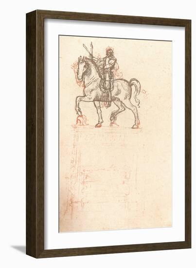 Study for the Sforza Monument, c1482-c1499 (1883)-Leonardo Da Vinci-Framed Giclee Print