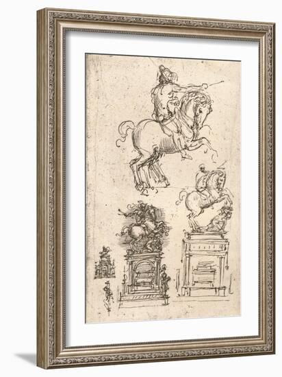 Study for the Sforza Monument, c1482-c1499 (1883)-Leonardo Da Vinci-Framed Giclee Print