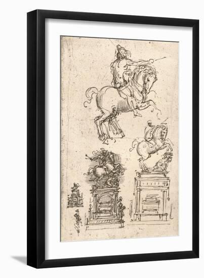 Study for the Sforza Monument, c1482-c1499 (1883)-Leonardo Da Vinci-Framed Giclee Print