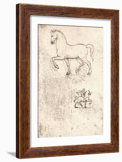 Study for the Sforza Monument, c1482-c1499 (1883)-Leonardo Da Vinci-Framed Giclee Print