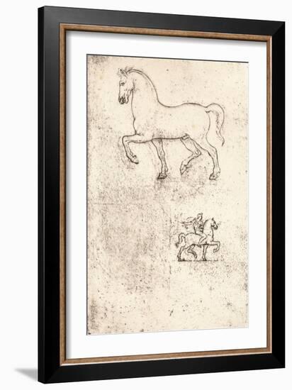 Study for the Sforza Monument, c1482-c1499 (1883)-Leonardo Da Vinci-Framed Giclee Print