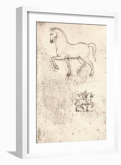 Study for the Sforza Monument, c1482-c1499 (1883)-Leonardo Da Vinci-Framed Giclee Print