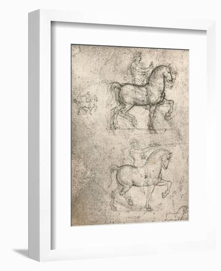 Study for the Sforza Monument, c1482-c1499 (1883)-Leonardo Da Vinci-Framed Giclee Print