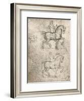 Study for the Sforza Monument, c1482-c1499 (1883)-Leonardo Da Vinci-Framed Giclee Print