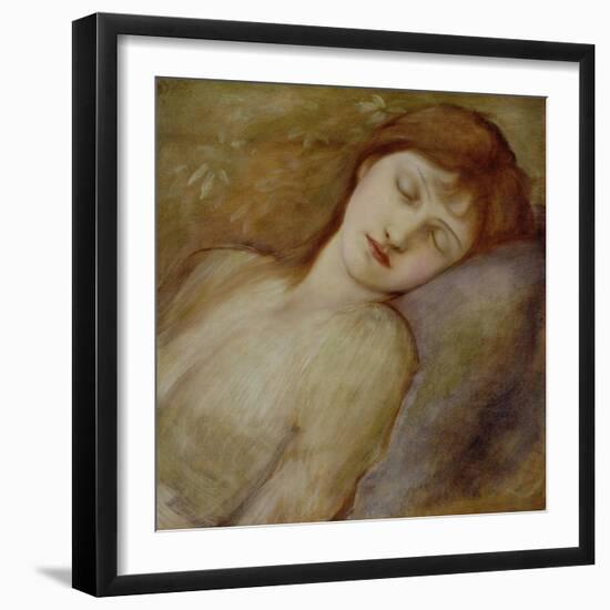 Study for the Sleeping Princess in 'The Briar Rose' Series, c.1881-Edward Burne-Jones-Framed Giclee Print