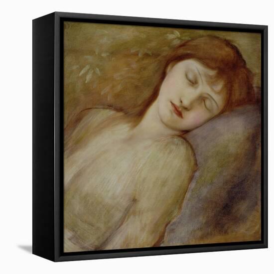 Study for the Sleeping Princess in 'The Briar Rose' Series, c.1881-Edward Burne-Jones-Framed Stretched Canvas