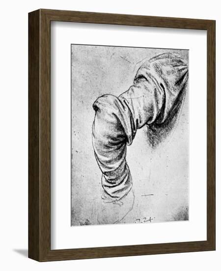 Study for the Sleeve of the Right Arm of St Peter, 15th Century-Leonardo da Vinci-Framed Giclee Print