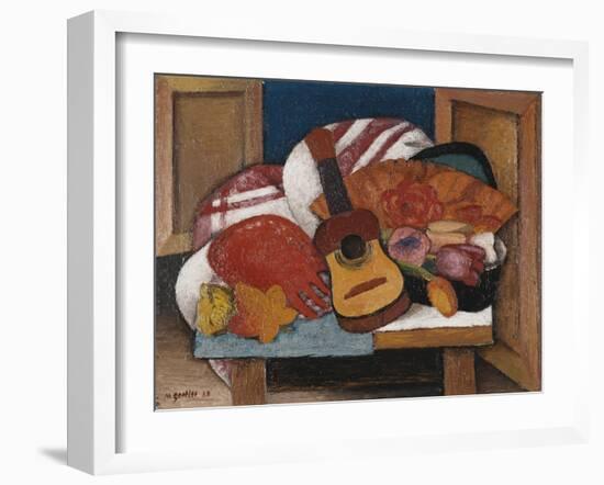 Study for The Spanish Fan-Mark Gertler-Framed Giclee Print