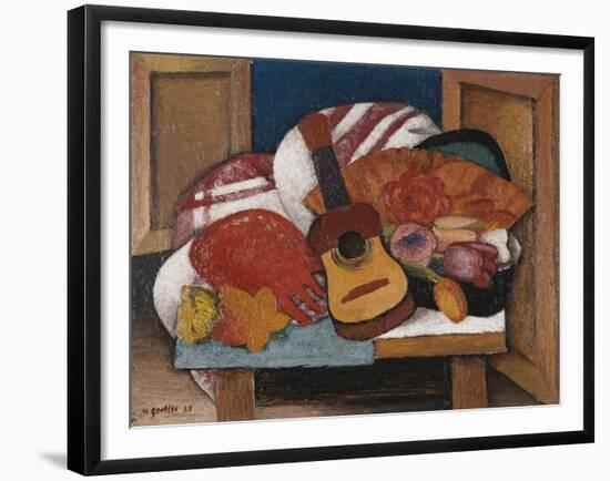 Study for The Spanish Fan-Mark Gertler-Framed Giclee Print