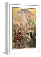 Study for "The Spirit of Justice'-Ford Madox Brown-Framed Giclee Print