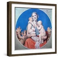 Study for the Stained Glass in the Chapelle Saint Ferdinand, 1833-Jean-Auguste-Dominique Ingres-Framed Giclee Print