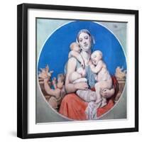 Study for the Stained Glass in the Chapelle Saint Ferdinand, 1833-Jean-Auguste-Dominique Ingres-Framed Giclee Print