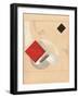 Study (For the Story of Two Quadrat), C. 1920-El Lissitzky-Framed Giclee Print