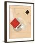 Study (For the Story of Two Quadrat), C. 1920-El Lissitzky-Framed Giclee Print