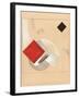 Study (For the Story of Two Quadrat), C. 1920-El Lissitzky-Framed Giclee Print