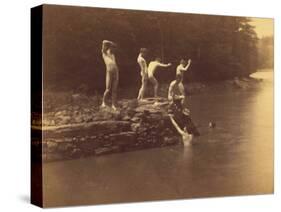 Study for the Swimming Hole, 1883-Thomas Cowperthwait Eakins-Stretched Canvas