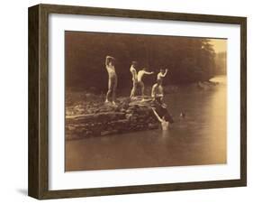 Study for the Swimming Hole, 1883-Thomas Cowperthwait Eakins-Framed Photographic Print