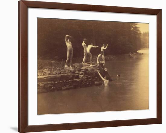 Study for the Swimming Hole, 1883-Thomas Cowperthwait Eakins-Framed Photographic Print