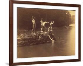 Study for the Swimming Hole, 1883-Thomas Cowperthwait Eakins-Framed Photographic Print