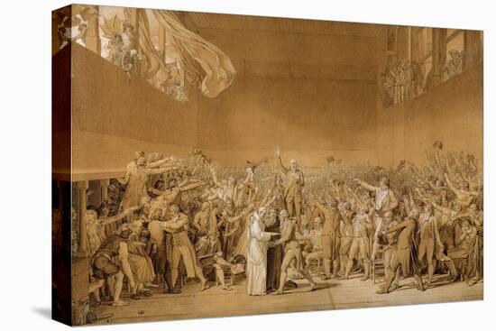 Study for the Tennis Court Oath, June 20, 1789-Jacques Louis David-Stretched Canvas