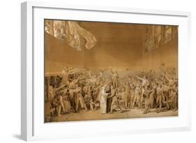 Study for the Tennis Court Oath, June 20, 1789-Jacques Louis David-Framed Art Print