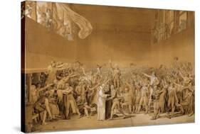 Study for the Tennis Court Oath, June 20, 1789-Jacques Louis David-Stretched Canvas