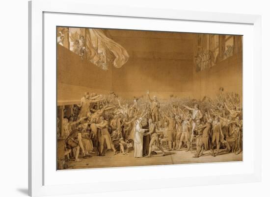 Study for the Tennis Court Oath, June 20, 1789-Jacques Louis David-Framed Premium Giclee Print