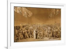 Study for the Tennis Court Oath, June 20, 1789-Jacques Louis David-Framed Premium Giclee Print