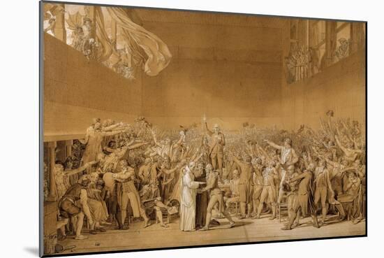 Study for the Tennis Court Oath, June 20, 1789-Jacques Louis David-Mounted Art Print
