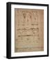 Study for the Tomb of Pope Julius II (Brown Ink)-Michelangelo Buonarroti-Framed Giclee Print