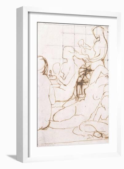 Study for the Turkish Bath-Jean-Auguste-Dominique Ingres-Framed Giclee Print