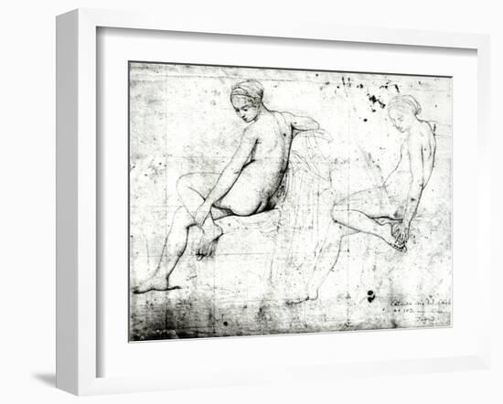 Study For the Turkish Bath-Jean-Auguste-Dominique Ingres-Framed Giclee Print