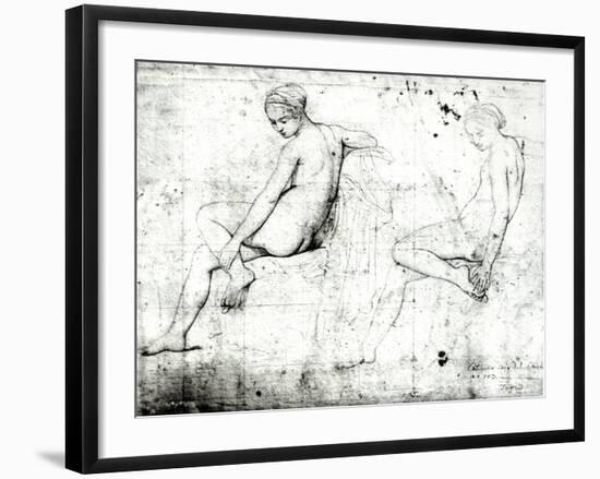 Study For the Turkish Bath-Jean-Auguste-Dominique Ingres-Framed Premium Giclee Print