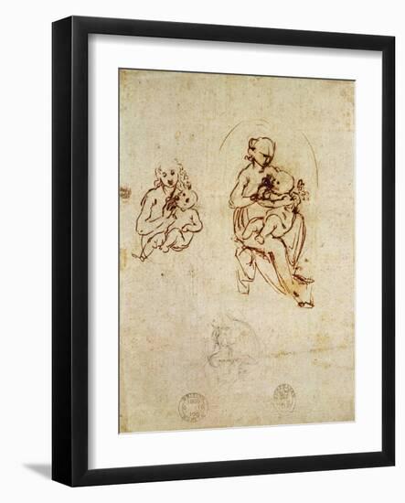 Study for the Virgin and Child, C.1478-1480-Leonardo da Vinci-Framed Giclee Print