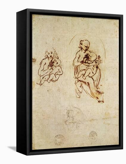 Study for the Virgin and Child, C.1478-1480-Leonardo da Vinci-Framed Stretched Canvas