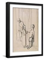 Study for 'The Woodman's Daughter', 1849 (Pen and Ink and Wash over Graphite on Wove)-John Everett Millais-Framed Giclee Print