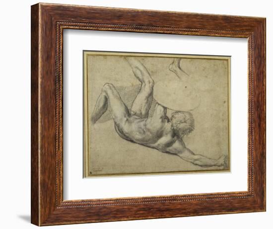 Study for Warrior Fallen in the 'Battle of Constantine', Sala Di Costantino-Giulio Romano-Framed Giclee Print