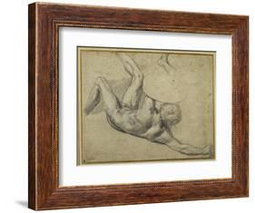 Study for Warrior Fallen in the 'Battle of Constantine', Sala Di Costantino-Giulio Romano-Framed Giclee Print