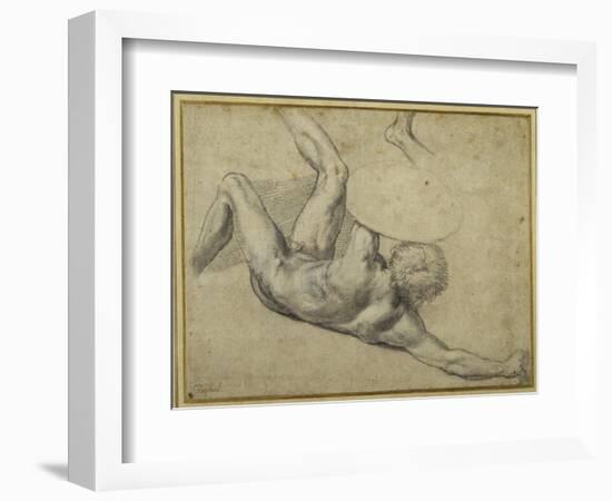 Study for Warrior Fallen in the 'Battle of Constantine', Sala Di Costantino-Giulio Romano-Framed Giclee Print