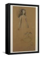 Study for Yseult for 'Tristram and Yseult' (Pencil on Paper)-Herbert James Draper-Framed Stretched Canvas