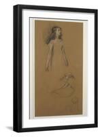Study for Yseult for 'Tristram and Yseult' (Pencil on Paper)-Herbert James Draper-Framed Giclee Print