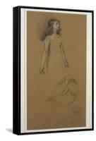 Study for Yseult for 'Tristram and Yseult' (Pencil on Paper)-Herbert James Draper-Framed Stretched Canvas