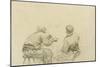 Study for 'Zaporozhian Cossacks Writing a Letter to the Turkish Sultan', 1878 (Pencil & Grey Wash O-Ilya Efimovich Repin-Mounted Giclee Print