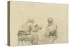 Study for 'Zaporozhian Cossacks Writing a Letter to the Turkish Sultan', 1878 (Pencil & Grey Wash O-Ilya Efimovich Repin-Stretched Canvas
