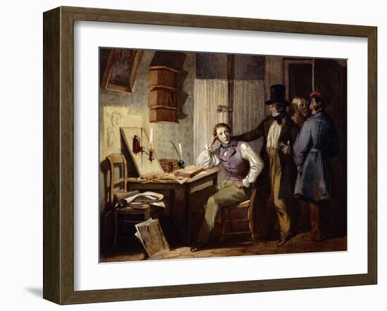 Study, France, 19th Century-Jules David-Framed Giclee Print